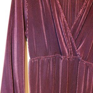 BALTIC BORN Venus Plum Pleated Maxi Dress